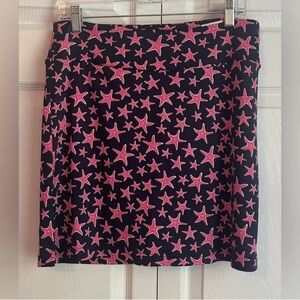 Golftini Women’s Shooting Stars Navy And Pink Skort Skirt Size Medium NWT